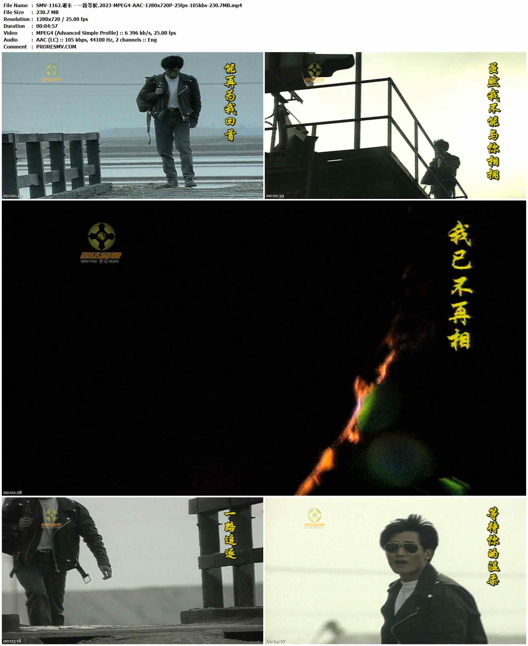SMV-1162.谢东 - 一路等候.2023-MPEG4-AAC-1280x720P-25fps-105kbs-230.7MB官方MV_高清MV